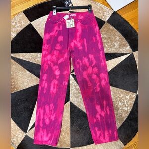 NWT Pink Tie-Dye Jeans